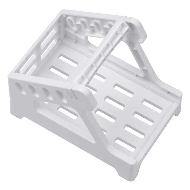 OWSOO Support d'Étiquettes pour Rouleaux d'Étiquettes d'Expédition 4x6 et Étiquettes Fanfold 2 en 1 pour Bureau Distributeur d'Étiquettes Détachable Compatible avec Barcode Express Impression d'Étiquettes