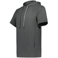 thumbnail image 2 of Holloway B23764944 Eco Revive Ventura Soft Knit Short Sleeve Hoodie, Carbon Heather - Medium, 2 of 2