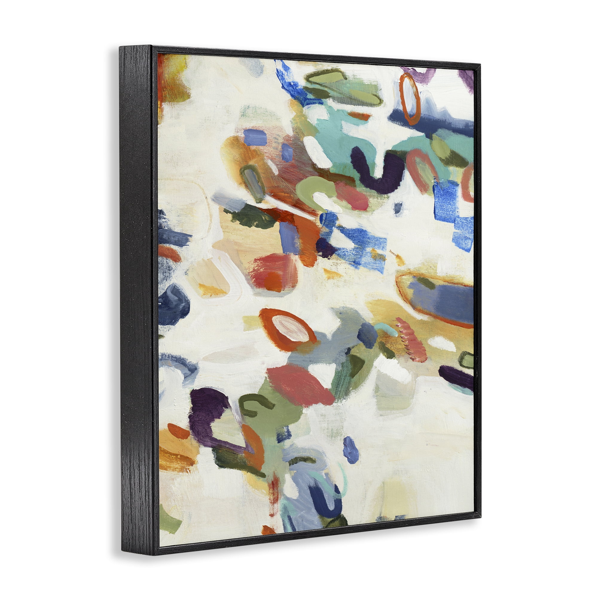 Stupell Industries Multihued Expressive Abstract Black Framed Giclee Art, design by Lisa Ridgers