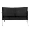 thumbnail image 3 of Manhattan Comfort Noli 4-Piece Rattan Patio Conversation Set in Gray, 3 of 5