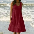 thumbnail image 4 of Rrunsv Women Summer Dresses Womens Summer Fashion Long Dress Short Sleeve Casual Loose Split Maxi Beach Dresses ,S, 4 of 4