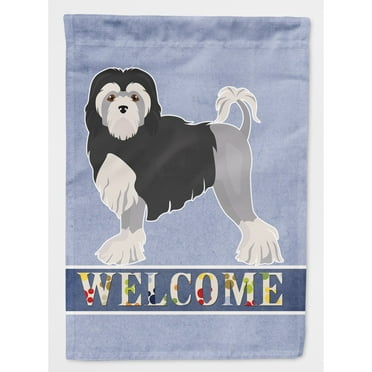 Carolines Treasures CK3662CHF L?wchen or Little Lion Dog Welcome Flag Canvas House Size  Large multicolor