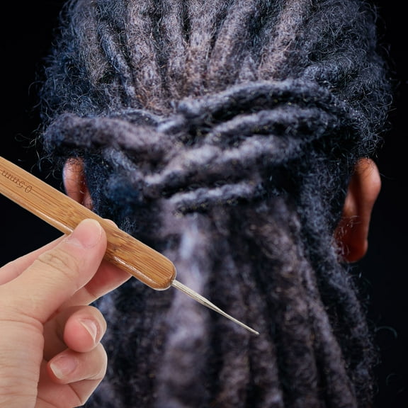 FUEENIRVA 3Pcs Dreadlock Crochet Hook Handle Hair Dreads Weaving Braid Craft Tool For Beginners Professionals