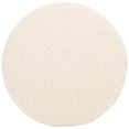 thumbnail image 6 of SAFAVIEH Alistair Modern Faux Shearling Ottoman, Off White/Black, 6 of 10