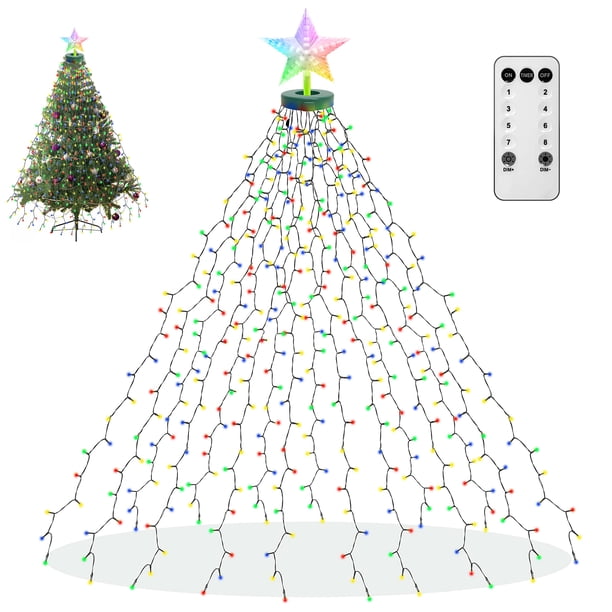 Guirnalda de Luces para Árbol de Navidad 410 LED 2m x 16 Multicolor