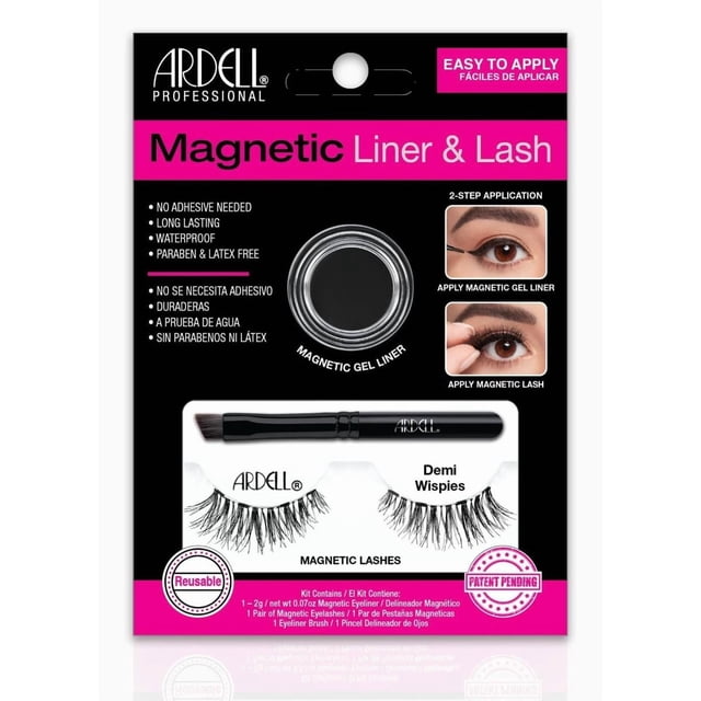 Ardell Magnetic Gel EyeLiner y Pestañas Postizas, Demi Wispies