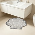 thumbnail image 6 of Seashells Bathroom Rug, Ocean Decor Shell Bath Mat Gifts, Cute Seashell Shaped Bath Rugs for Sea Room Decor, Machine Washable & Non-Slip Bath Mat, 16x16 Inch, 6 of 7