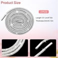 thumbnail image 2 of Tutuviw 1 Pair of Rhinestone Glitter Rope, Bling Rope Shoe Laces, Shoelaces Round, Rhinestone Shoe Laces String with Metal Head for Shoes, Sneakers, Sweatpants Hoodies (White), 2 of 8