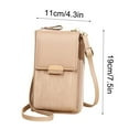 thumbnail image 3 of ESULOMP Women Simply Fashion Bags, Mini Leather Mobile Phone Crossbody Bags Mobile Phone Bag Shoulder Handbag Wallet with Credit Card Slots, 3 of 4