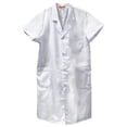 thumbnail image 1 of Homme Blouse Blanche à Manches Courtes de Sarrau de Laboratoire Médecin Infirmier Uniforme TG, 1 of 8