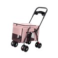 thumbnail image 2 of Cochecito para perros Yinane carrito de transporte plegable con cremallera Rosa, 2 of 8