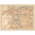 thumbnail image 2 of Baedeker 24x19 Gold Ornate Wood Framed with Double Matting Museum Art Print Titled - Prague Czech Republic Europe - Baedeker 1910, 2 of 4