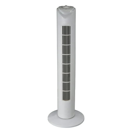 Optimus 32" Tower 3-Speed Oscillating Fan, White