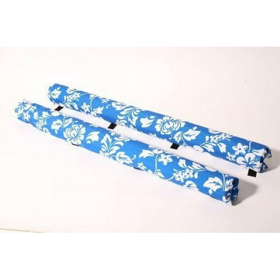 36" Roof Rack Pads Blue Floral - Non Logo (Made in U.S.A.) AERO Pads