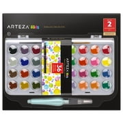 Arteza Kids Watercolor Kit, 1 Water Brush Pen - 36 Colors (ARTZ-8201)