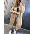 thumbnail image 4 of Fashion Sweatshirts Comfortable Full Zip Up Hoodie Womens Long Fleece Sweatshirt with Pockets Khaki L, 4 of 7