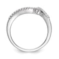 thumbnail image 2 of Solid 14k White Gold Diamond Contoured Wedding Band Ring Size 8 (.16 cttw.), 2 of 8