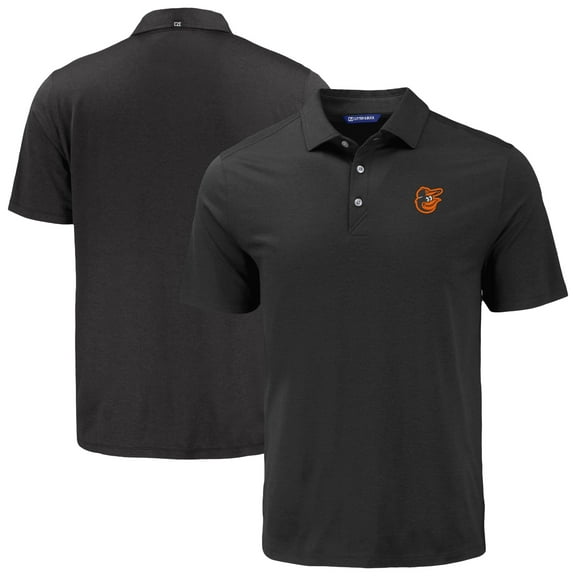 Men's Cutter & Buck Black Baltimore Orioles Coastline Epic Comfort Eco Recycled Polo
