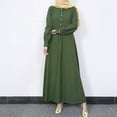 thumbnail image 4 of Bescita Robe Longue à Manches Longues et Col Rond pour Femmes, Ample, Longueur Cheville, Liquidation, 4 of 5