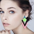 thumbnail image 1 of IDEANATEGRATE 1Par Aretes Colgantes Geométricos Multicapa En Triángulo Para Uso Diario Y Fiesta, 1 of 6