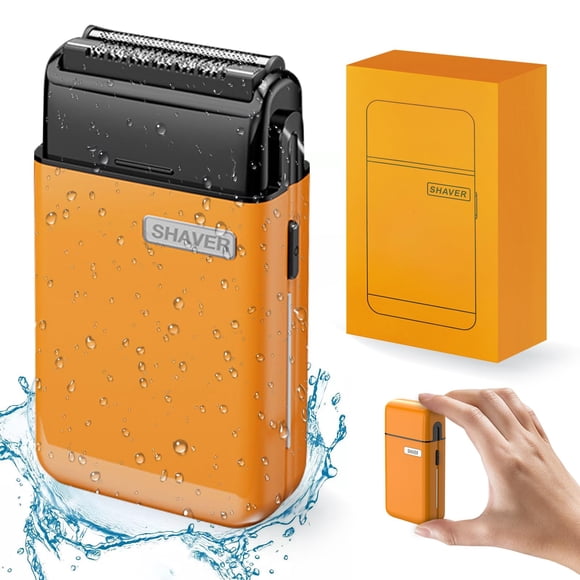 NINOMO Mini Afeitadora Eléctrica, Rasuradoras para Hombre, Tamaño del Viaje, Recargable por USB, Batería es Duradera, Uso en Húmedo y Seco, Adecuada para Turismo, Hogar, Oficina,Estilo de Moda(Amarill