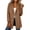 Coffee, variant on Women's Jacket Solid Color Wool Mid Coat Turndown Collar Button Cold Layering Jacket