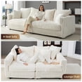 thumbnail image 4 of Gewnee 104.3"Corduroy 4-Seat Sofa,Modern Comfy Upholstered Cloud Couch with Soft Pillows,Deep Seat Convertible Lounge Chair for Living Room,Bedroom,Apartment., 4 of 14