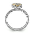 thumbnail image 2 of Sterling Silver & 14k Stackable Expressions Diamond Ring - Size 9, 2 of 3