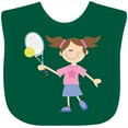 thumbnail image 3 of Inktastic Tennis Girl Girls Baby Bib, 3 of 4