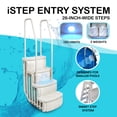 thumbnail image 3 of Main Access iStep Above Ground Pool Entry Steps Ladder w/ LED Light + 2 Weights, 3 of 11
