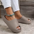 thumbnail image 4 of Chenyee Platform Shower Slippers for Women Men Soft Cloud Slides Lightweight Non Slip Water Shoes, 4 of 7