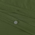 thumbnail image 6 of Chezmoi Collection Solid Loden Green 100% Washed Cotton Duvet Cover Set King Size, 3-Piece Luxury Soft Breathable Smooth Cooling Comforter Cover with Button Closure, 6 of 9