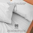 thumbnail image 4 of Five Looms Everyday Cotton Percale Sheets Set, King (Gray, 4 Piece), 4 of 7