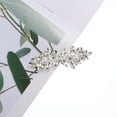 thumbnail image 7 of Rhinestone Hair Clips Flower Hair Barrettes French Hairpins Faux Pearl Hair Clip for Women s Silver Tone, 7 of 7