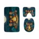 thumbnail image 1 of ABPHQTO Malvavisco Hoguera Juego de alfombras de baño de 3 piezas Alfombra de baño Alfombra de contorno y tapa de inodoro, 1 of 2