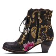 thumbnail image 2 of Spring Step L`Artiste Siren Women's Embroidered Lace-Up Bootie, 2 of 7