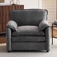 thumbnail image 2 of 38" Oversized Chenille Lounge Chair, Plush Reading Armchair with Thick Comfort Cushions, High Back Support & Wide Seat, Perfect Accent Chair for Living Room, Cozy Bedroom, Compact Office, Dorm, Grey, 2 of 9
