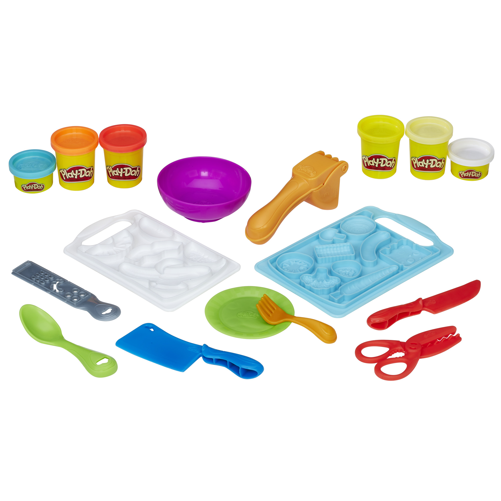 Play-Doh Kitchen Creations Shape 'N Slice Food Set with 6 Cans of Play-Doh - image 2 of 2