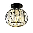 thumbnail image 1 of Toystoory Modern Crystal Ceiling Light Lamp LED Flush Pendant Semi Light Mount  Fixture Iluminación y accesorios Negro, 1 of 1