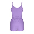 thumbnail image 7 of FRSASU Womens 2 Piece Lounge Sets Summer Outfits V Neck Tank Top Short Matching Set Casual Travel Beach Vacation Clothes Purple, 7 of 7