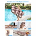 thumbnail image 5 of Beach Towel Barn Star Farm Bath Pool Towels Red Buffalo Plaid Absorbent Beach Towel Soft Large Quick Dry Lightweight Camping Travel Sports Yoga Gym Swim Towels for Adult 35x70 Inch, 5 of 9