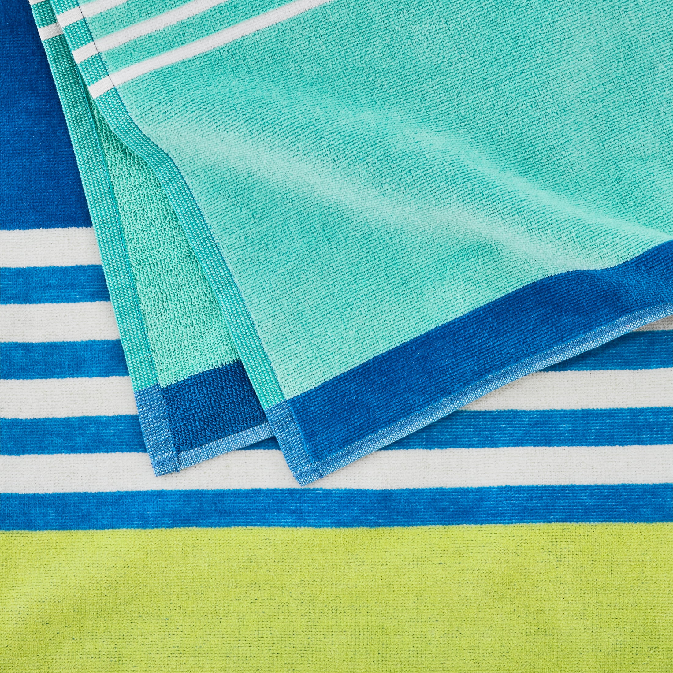 Mainstays Everyday Cool Multicolor Broken-Stripe Yarn-Dyed Cotton-Blend Beach Towel