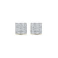 thumbnail image 2 of 10kt Yellow Gold Mens Baguette Diamond Square Earrings 1/2 Cttw, 2 of 2