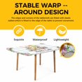 thumbnail image 4 of Spring Easter Table Cloths for 6 Foot Rectangle Tables, Watercolor Eggs Gnomes Flowers Leaf Plaid Patio Waterproof Elastic Fitted Tablecloths, Washable Rectangular Table Cover for Camping, 4 of 8