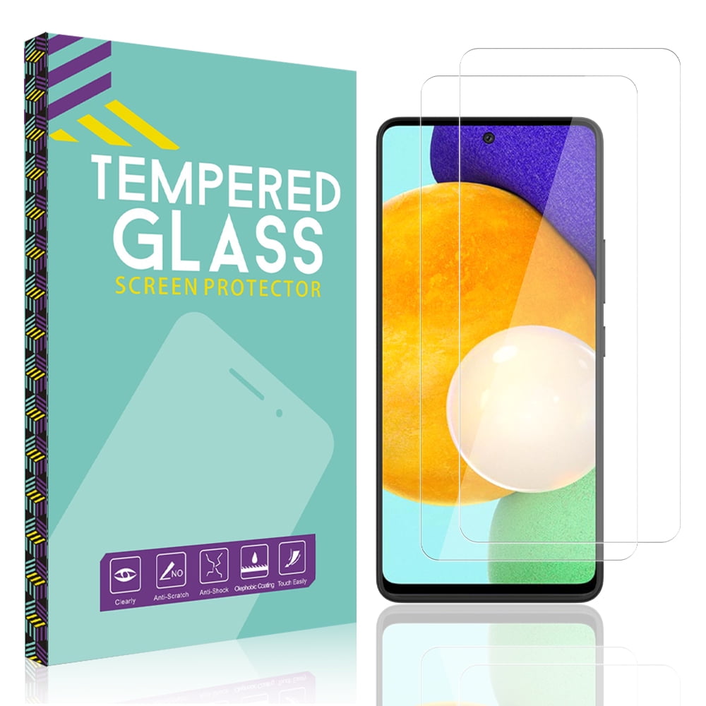 Xhy Samsung Galaxy A53 5G Screen Protector Tempered Glass, HD Transparent Case Friendly Bubble