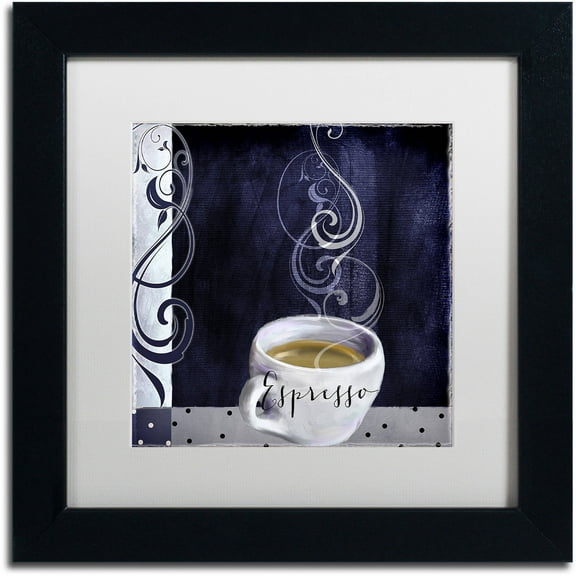 Trademark Fine Art "Cafe Blue IV" Canvas Art by Color Bakery White Matte, Black Frame