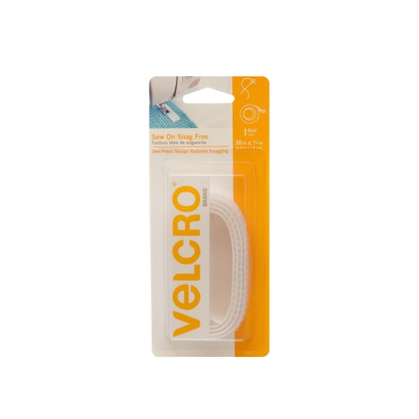 VELCRO® Brand For Fabrics Sew On Snag Free 36in x 3/4in Roll White