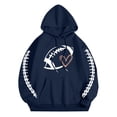 thumbnail image 3 of Blue Sweatshirt for Women Football Sweatshirt Women Graphic Print Long Sleeve Sweatshirt Casual Funny Pullover Tops Women Fall Clothes, 3 of 3