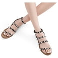 thumbnail image 3 of Dream Pairs Women's Gladiator Cute Summer Flat Sandals BLACK DFS211 size 7, 3 of 4