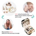 thumbnail image 4 of Raccoon Travel Portable Square Jewelry Box Earring Necklace Bracelet Holder Display Case Organizer Box, Decorative Jewelry Stand Storage Box, 4 of 6